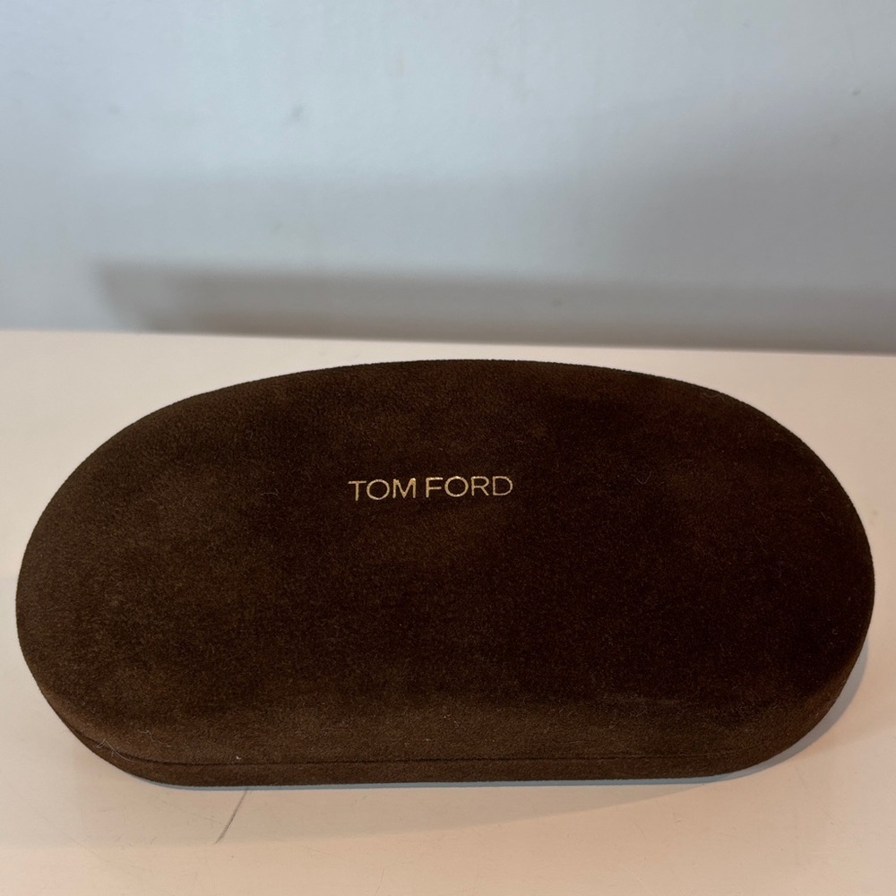 TOM FORD HARD BROWN SUNGLASSES EYEGLASSES OPTICAL CASE ONLY